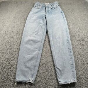AGOLDE‎ Women's Light Wash 24 Tapered Jeans Organic Cotton Button Fly